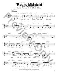 Round Midnight piano sheet music cover